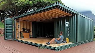 Man Builds Amazing DIY Container Home with Foldable Terrace  LowCost Housing PLAHOUSECONTAINER [upl. by Eiliab]