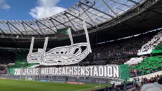 Hannover 96  1FC Nürnberg  CHOREO der HANNOVER FANS 290924 H96 H96FCN Hannover96 [upl. by Hawkie]