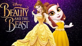 My talking Angela 2 vs Princess Belle 👸  Disney Princess  Beauty amp the Beast [upl. by Htebirol575]