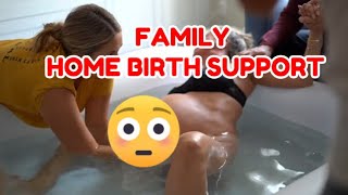 Home Birth  Raw Birth  Family support home birth viral birth [upl. by Cirda]