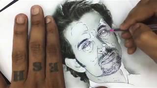 How to make perfect portrait stencil Tattoo tutorial  part 1 [upl. by Aicileb]