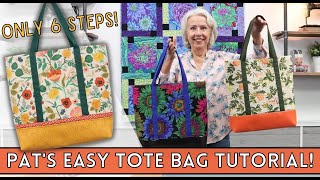 How To Make A Tote Bag  In Only 6 Easy Steps [upl. by Elocaj350]