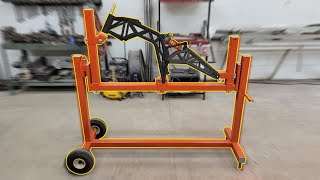 Building A Rotating Motorcycle Chassis Jig  Free Plans Available [upl. by Dorren]