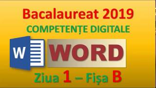 Competente Digitale 2019  WORD  ziua 1 [upl. by Horner244]