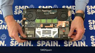 DELL XPS 9510 Intel I7 11th How To Replace Battery Disassembly [upl. by Jabin]