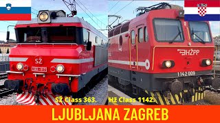 Cab Ride Ljubljana  Zagreb Slovenian amp Croatian Railways  train drivers view in 4K [upl. by Ramon]