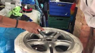 HOW TO REFURBISH ALLOY WHEELS  ONLY £10 [upl. by Ardnala]