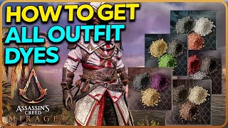 How to Get All Outfit Dyes Assassins Creed Mirage [upl. by Yellek]