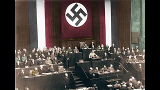 Hitler Reichstag SpeechEnabling Act In Colour1933 [upl. by Durman]