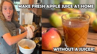 Make fresh apple juice at home  No juicer or press needed [upl. by Elita]