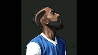 Nipsey Hussle Dedication Piano Cover and Time Lapse Procreate Art [upl. by Aleacem]