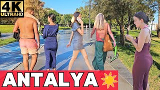 Antalya Turkey  Exploring Stunning Konyaalti Beach amp Beach Park  🇹🇷 4K HDR [upl. by Bore921]