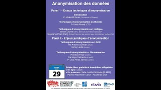 Symposium Anonymisation des données [upl. by Harriot]