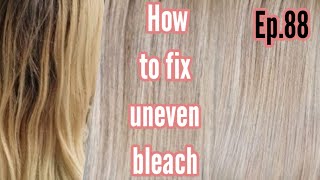 how to fix uneven bleach at home ep88 [upl. by Neraa]