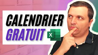 Excel CALENDRIER dynamique simple et gratuit à télécharger 📆 [upl. by Hpesoy328]