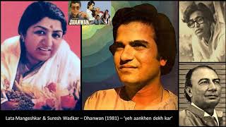 Lata Mangeshkar amp Suresh Wadkar  Dhanwan 1981  yeh aankhen dekh kar [upl. by Naehs]