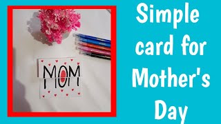 Mothers day card idea  How to make Mothers day card  Mothers day greeting card [upl. by Calhoun]