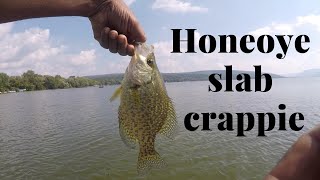 Late Summer Crappie Fishing at Honeoye Lake 91818 [upl. by Susejedesoj808]