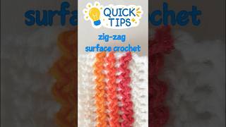 Quick Tip Zig Zag Surface Crochet  Zig to the Zag with this easy slip stitch [upl. by Eilyab977]