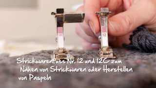 Tutorial Videoanleitung zu BERNINA Strickwarenfuss Nr 12 und 12C [upl. by Ireva]