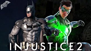 Injustice 2 Mobile  Arkham Knight Batman and Emerald Green Lantern Gameplay [upl. by Analihp]