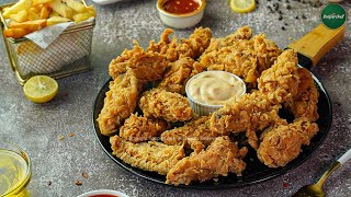 KFC Style Crispy Chicken Wings Recipe by SooperChef [upl. by Bates]