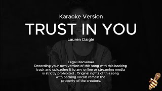 Lauren Daigle  Trust In You Karaoke Version [upl. by Adnilreb]