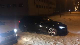 Audi RS3 acceleration on snow [upl. by Pfosi112]