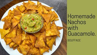 Doritos recipe  Homemade doritos  Guacamole recipe  Nachos with guacamole  Easy nachos recipe [upl. by Ecinev]