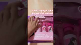 Unboxing spa setBarbie and pink edition [upl. by Nnahteb]