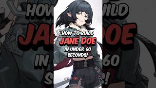 BEST JANE DOE BUILD  How to Build Jane Doe in 60 Seconds zzz zenlesszonezero hoyoverse [upl. by Rollecnahc]