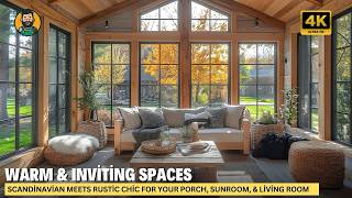 Warm amp Inviting Spaces Scandinavian Meets Rustic Chic for Your Porch Sunroom amp Living Room [upl. by Kannry573]