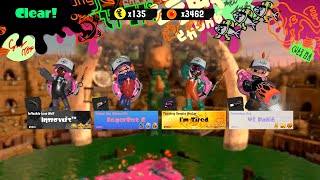 Splatoon 3  Salmon Run Freelance 87 Bonerattle Arena [upl. by Enymsaj]