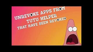 FIX CRASHESREVOKES OF APPS DOWNLOADED FROM TUTUAPP [upl. by Marlin498]