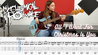 My Chemical Romance  All I Want For Christmas Is You  BASS TAB [upl. by Ttereve]