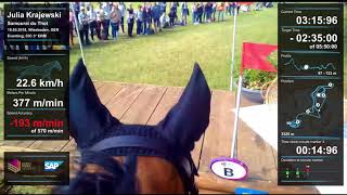 Julia Krajewski amp Samurai Du Thot Wiesbaden 2018 XC Head Camera [upl. by Mullen]