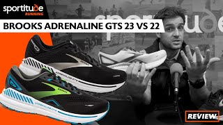 Brooks Adrenaline GTS 23 vs 22 Comparison Shoe Review  Sportitude Running 2023 [upl. by Tselec304]