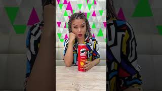 Funny Life hack Pringles and Sour Strips shorts tiktok funny [upl. by Hgielek]