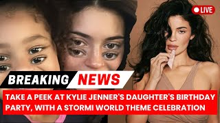 Take a peek at Kylie Jenners daughters birthday party with a Stormi World theme celebration [upl. by Rici]