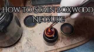 Staining Boxwood Netsuke via Chemical Oxidisation [upl. by Henka351]