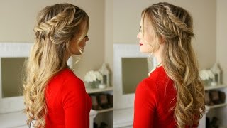 Dutch Fishtail Braids Holiday Hairstyle  Missy Sue [upl. by Atiugram]