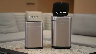 ZUHNE Qube Stainless Steel Touchless Trash Bin with Motion Sensor [upl. by Tyson]