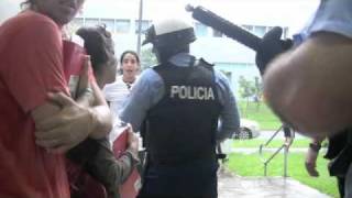 7mo dia de huelga Policias enfrentan estudiantes parte 1 [upl. by Grani522]