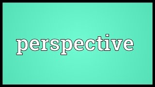 Perspective Meaning [upl. by Emmit]