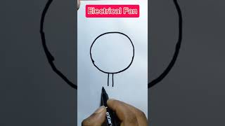 Electrical Fan drawing  drawing easy shorts drawing art easyart howtodraw shapesdrawing [upl. by Odraude]