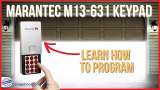 Marantec M13631 Wireless Keypad Programming  How to program erase codes and other tips [upl. by Jehiah627]