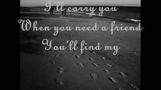 Foot Prints In The Sand By Leona Lewis With Lyrics [upl. by Etterual857]