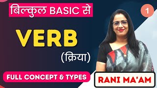 Verb  English Grammar for beginners  Part  1  Definition Forms Types  Rani Maam [upl. by Eerised703]