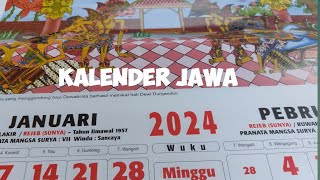 KALENDER quot JAWA quot TAHUN 2024 Lengkap Hari Baik dan Hari Tidak Baik [upl. by Einahteb]