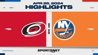 NHL Game 3 Highlights  Hurricanes vs Islanders  April 25 2024 [upl. by Alhsa]